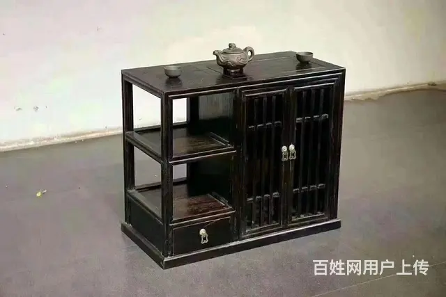 茶水柜，材质，榆木，尺寸高63，宽78，厚38，器 - 图片 3