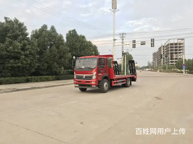 重汽王牌平板车　拉6-15吨挖机收割机拖车　包上牌 - 图片 7