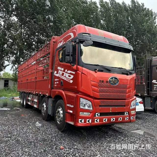 二手解放前四后八高栏载货车自动档460马力可提档 - 图片 2