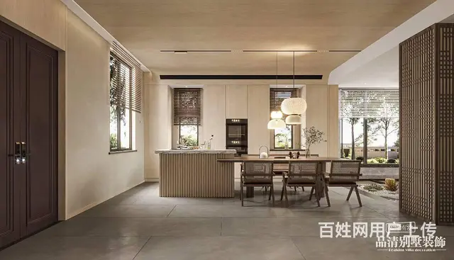常州别墅装修：600㎡现代雅居，自然质朴的理想生活 - 图片 1