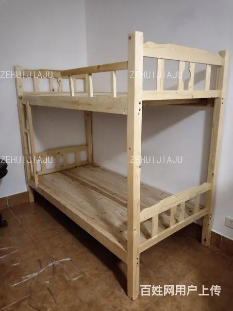 简易实木床 单双人床 公司工厂宿舍上下床 - 图片 11