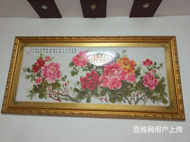 【搞定了！】纯手工十字绣富贵花开精装 - 图片 1