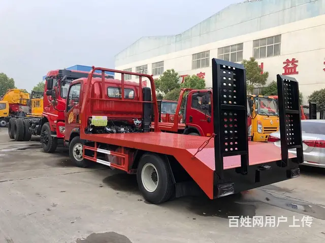 拉80挖掘机4米2蓝牌大运平板运输车挖机平板拖车 - 图片 8
