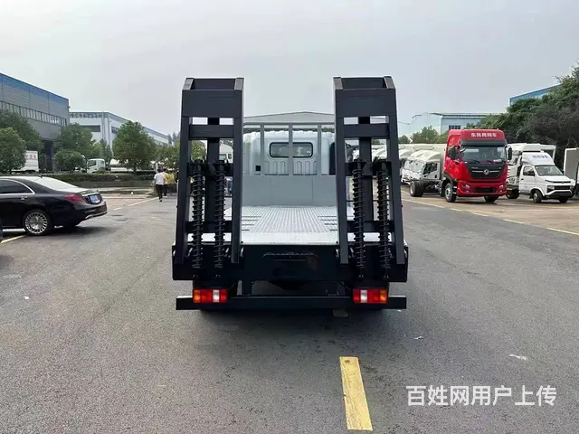重汽豪沃蓝牌平板运输车 4米2挖机叉车拖板车包上牌 - 图片 12