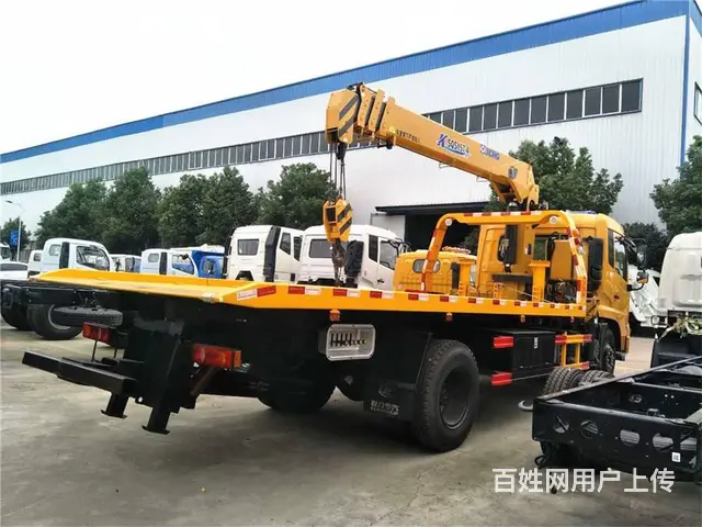 8吨平板一拖二清障车，东风天锦高速救援车分期付款 - 图片 12