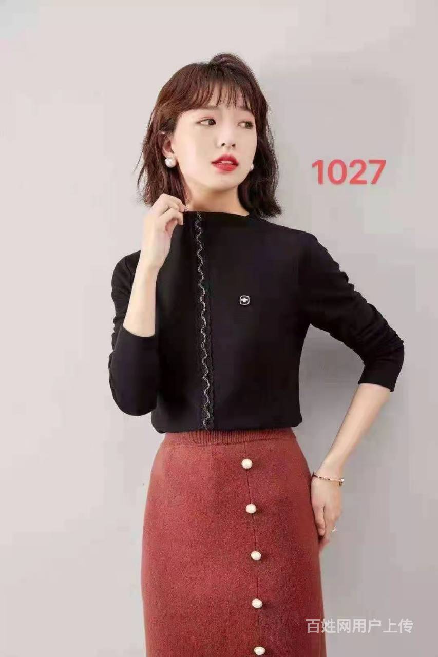 简约【流金丽影】打底衫21秋女装折扣尾货一手批发