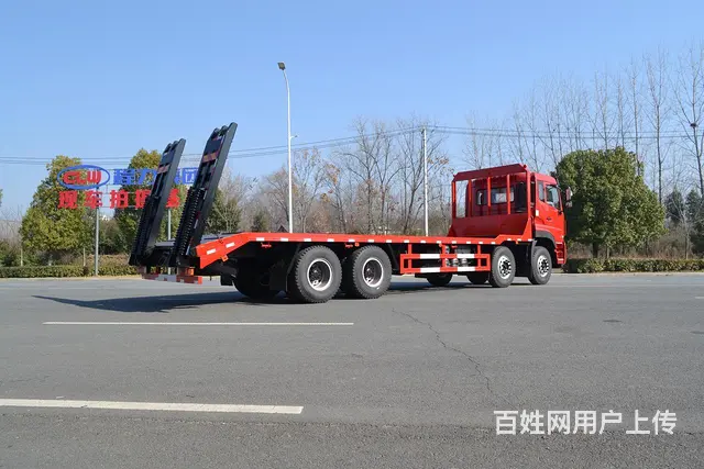 前四后八20吨25吨挖机平板拖车 可拉20吨30吨挖机板车 - 图片 3