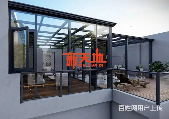淄博玻璃雨棚玻璃顶阳光房铝合金阳光房电动伸缩遮阳棚 - 图片 10