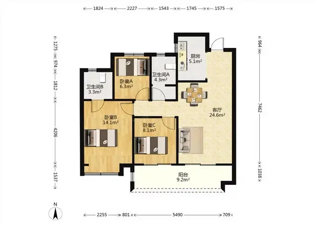 龙湖彩虹郦城 普通住宅 毛坯房 - 图片 4