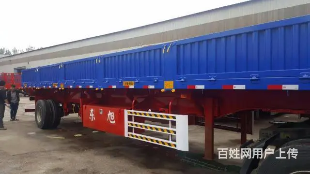 厂家直销订制13米标车侧翻半挂车 箱高60公分 - 图片 2