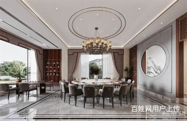 新中式风格800平米常州自建别墅装修案例 - 图片 4