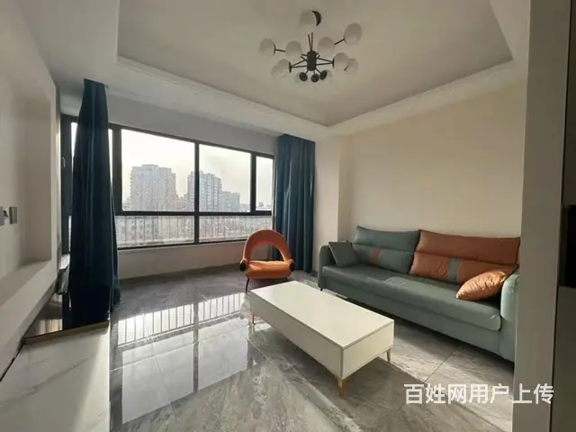 河东凤凰郡电梯精装房出租，8楼100平两室通厅，家具家电齐全 - 图片 1