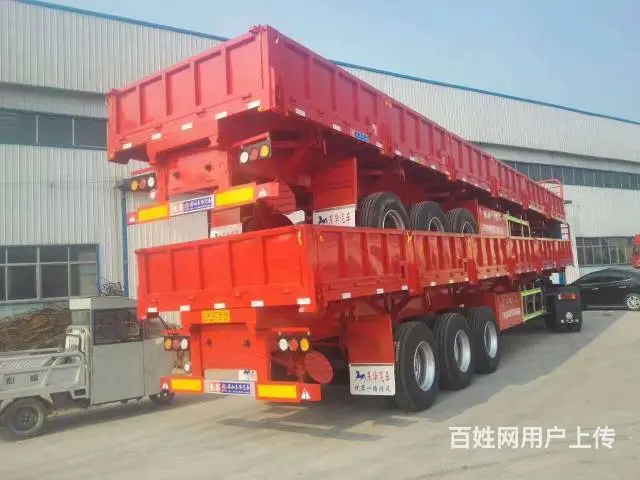 ​订做 13米侧翻挂车 ! 8-9米平板后翻 挂车 - 图片 12