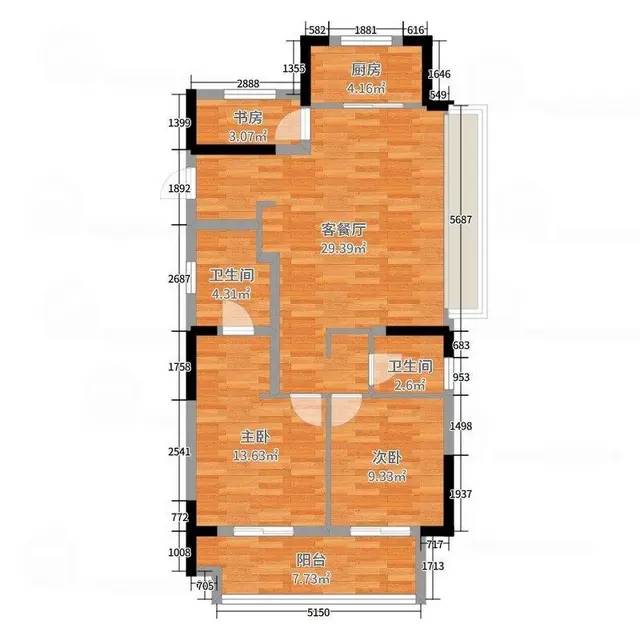 锦江府三居室二卫精装修拎包入住出租2800月 - 图片 5
