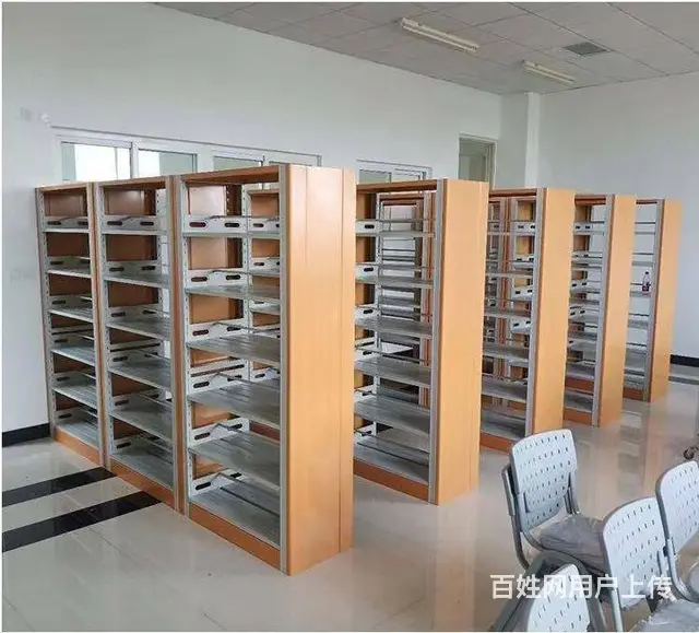 图书馆书柜图书馆书架昆明图书馆钢制双面书架密集柜 - 图片 1