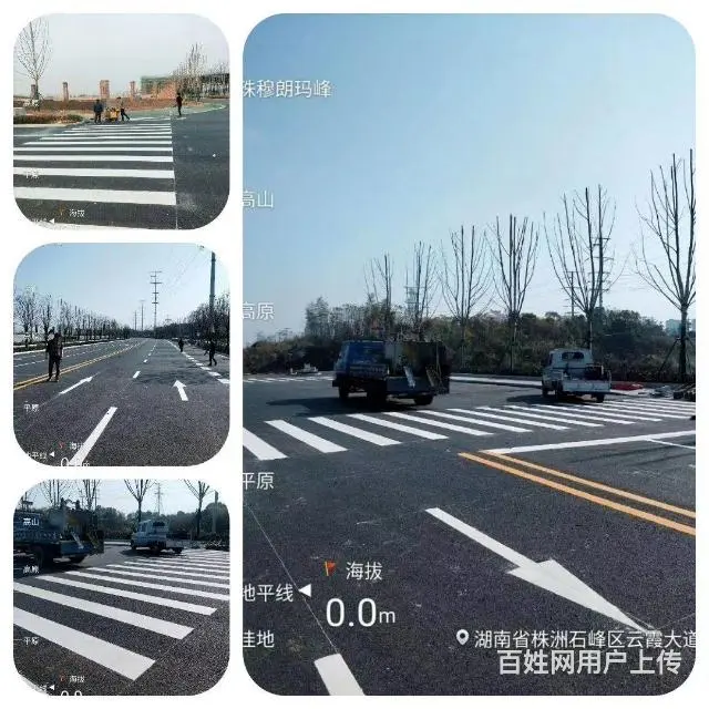 长沙道路划线 小区划线 斑马线划线 消防通道划线 - 图片 2