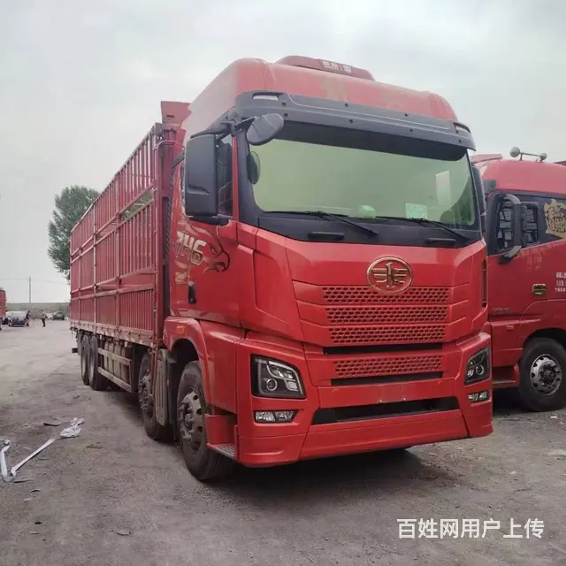 新款二手解放JH6前四后八9.6米高栏载货车 - 图片 1
