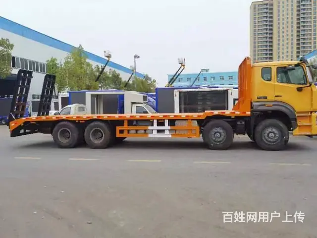 国六重汽平板车 板长9米低平板拉大型工程机械运输车 - 图片 12