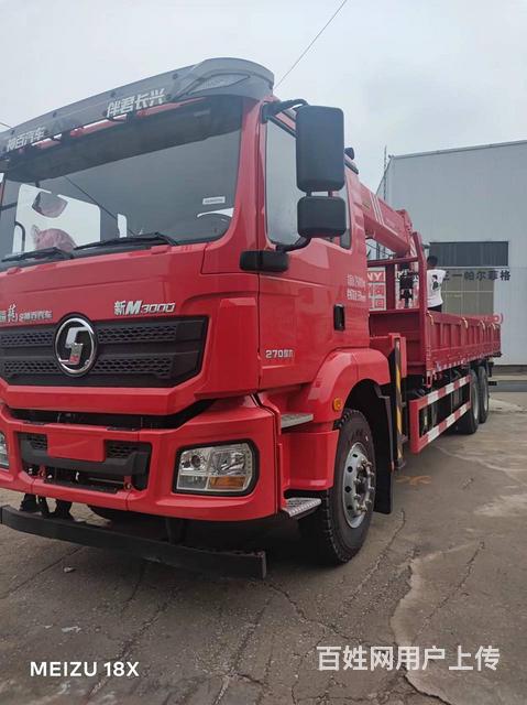 陕汽德龙新m3000后八轮随车吊的图片