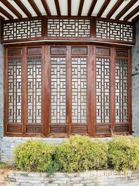 内蒙古实木花格门窗中式实木门 - 图片 5