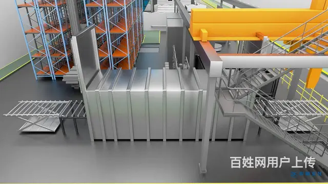 广州黄埔机械流程三维制作公司-液压机械设备3D动画 - 图片 1