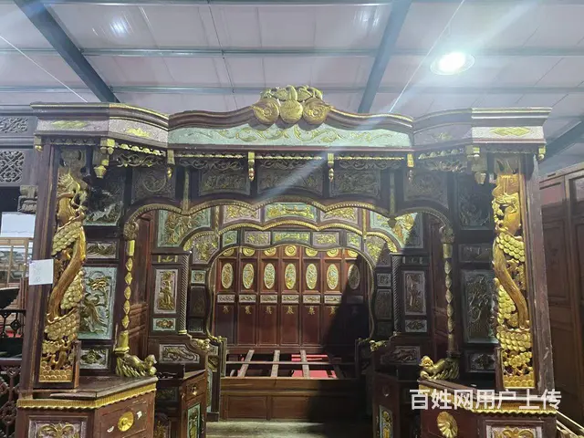 三进拔步千工床一张，如图美观漂亮，民宿，博物馆，会 - 图片 2