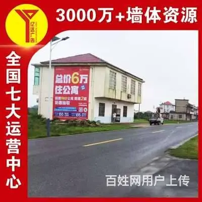 白银喷字墙体广告,墙体壁画彩绘,农村墙绘广告 - 图片 2
