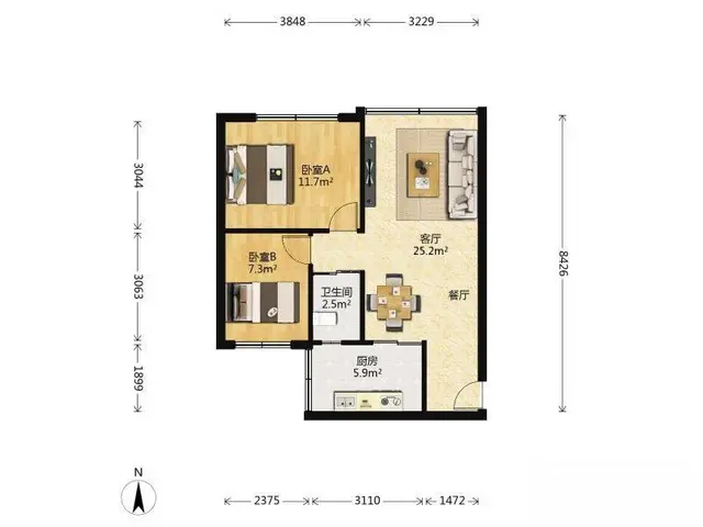 新香洲 九中十 鸿运花园 全新精装非顶楼 不占有钥 - 图片 7