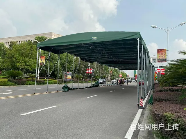 湖南省移动推拉帐篷夜宵烧烤棚停车棚大型工地棚电动棚 - 图片 8
