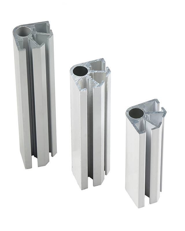 展览90度小孔八棱柱桌环保铝料 三棱柱展桌柜铝型材