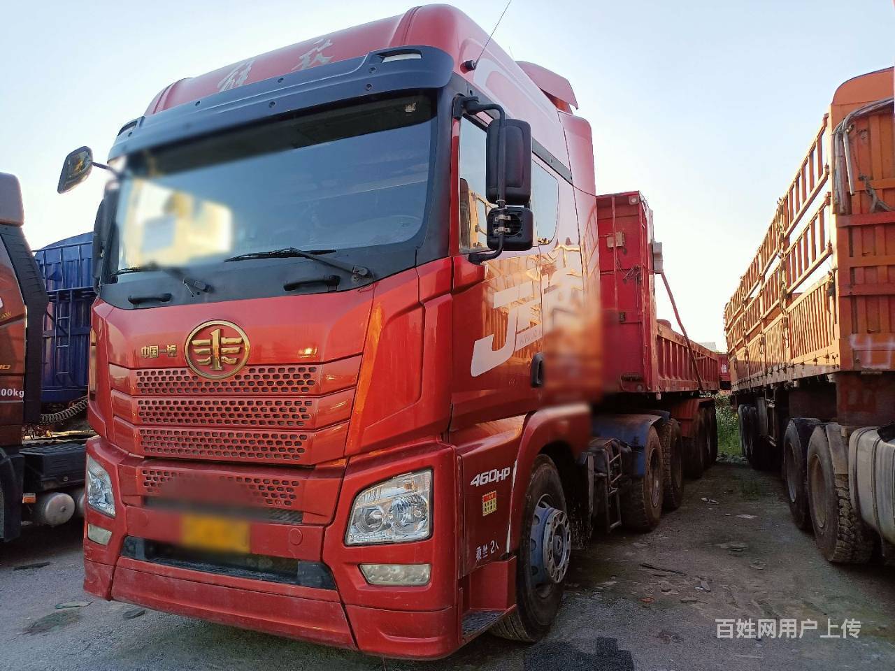 国五排放解放jh6 半挂车 9米6后翻 车况一流