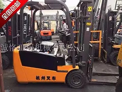 迷你型三支点平衡座式电瓶叉车，二手林德1吨电动叉车