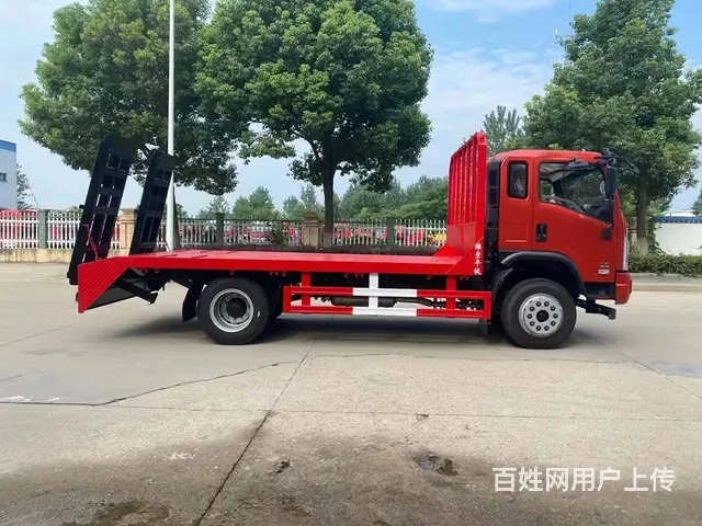 国六黄牌单桥挖机平板车 拖板车 包上户包送车 - 图片 10