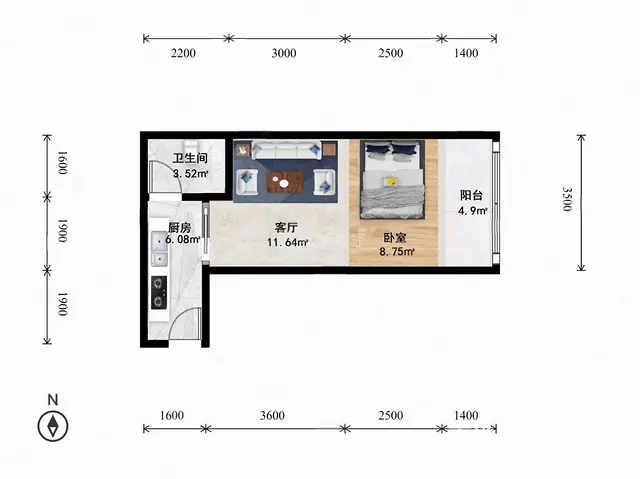 刚需小户型 中誉现代城 价格好谈 可拎包入住 - 图片 8