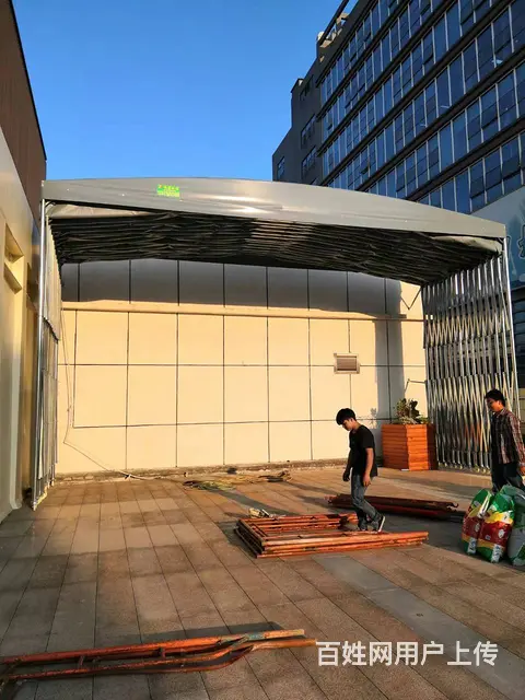 大型仓库棚停车棚物流棚膜结构景观棚夜宵烧烤棚仓库棚 - 图片 11