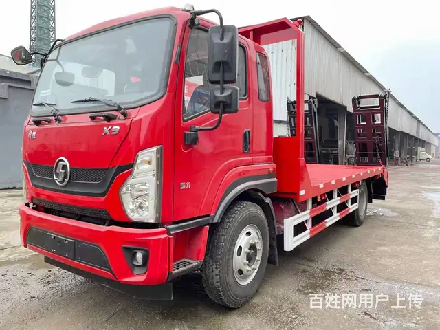 陕汽轩德X9单桥挖机拖车 国六云内184马力平板 - 图片 1