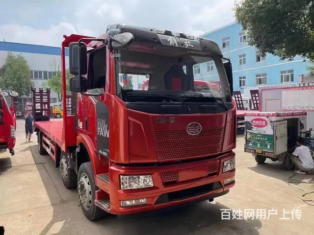 大型钩机钻机拖板车 三轴平板车价格配置 可分期 - 图片 4