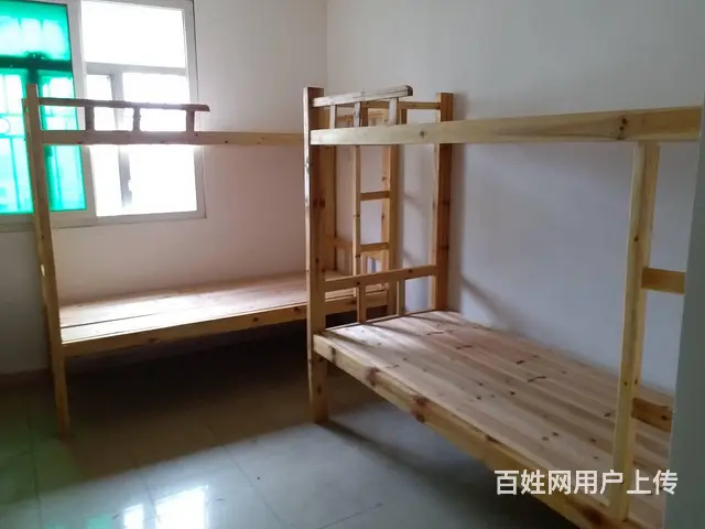 简易实木床 单双人床 公司工厂宿舍上下床 - 图片 5