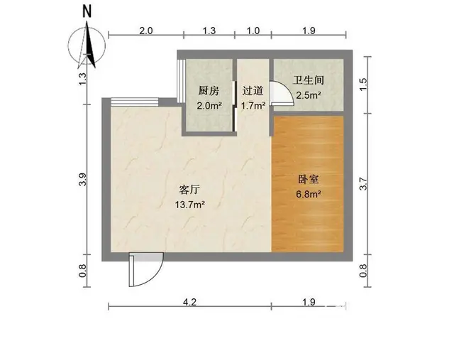 双城汇 1室1厅35.31m?整租 - 图片 6