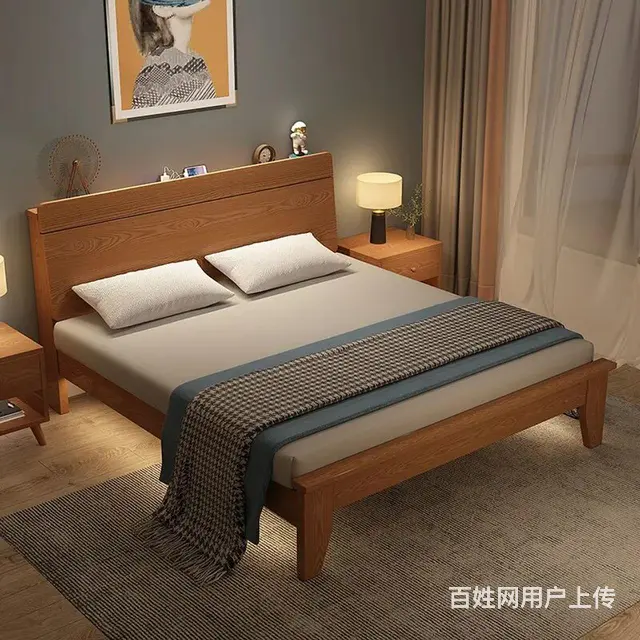 单人床送椰棕床垫低价实木床双人床出租床 - 图片 4