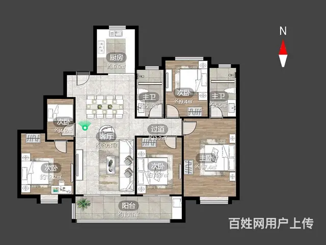 诚心出售 良心价格 新城璞樾门第 4室2厅 看中价格好谈 - 图片 1