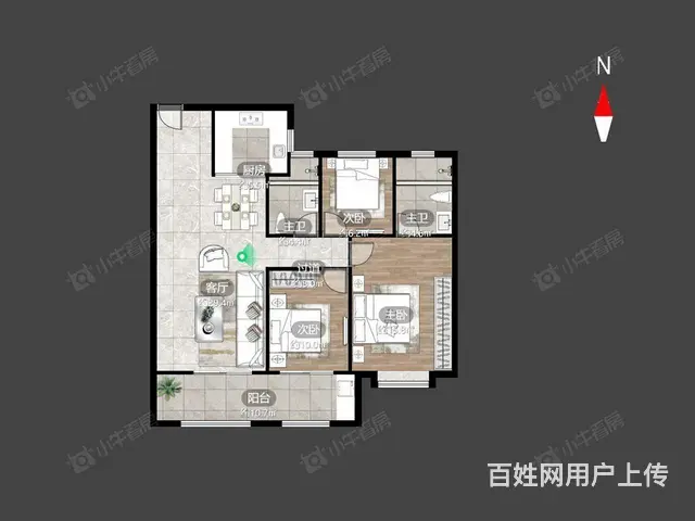 推荐新城光明璞樾门第 3室2厅三开间朝南急售诚心价议 - 图片 10