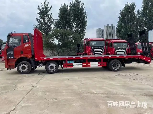 解放板长7.4米挖机平板运输车 高速不超载 - 图片 12