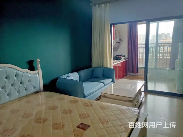 电梯房解放路中建公寓1室配套精装修家具家电齐全月租1200 - 图片 1