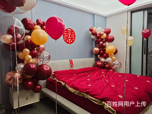 揭阳婚房布置 婚宴布置 普宁订婚宴布置气球 - 图片 3