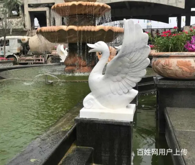 石雕天鹅#动物雕塑#园林景观装饰 - 图片 2