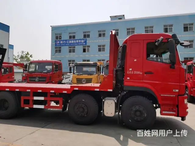 可拉350挖机 前四后八拖板车 四桥平板拖车 厂家 - 图片 4