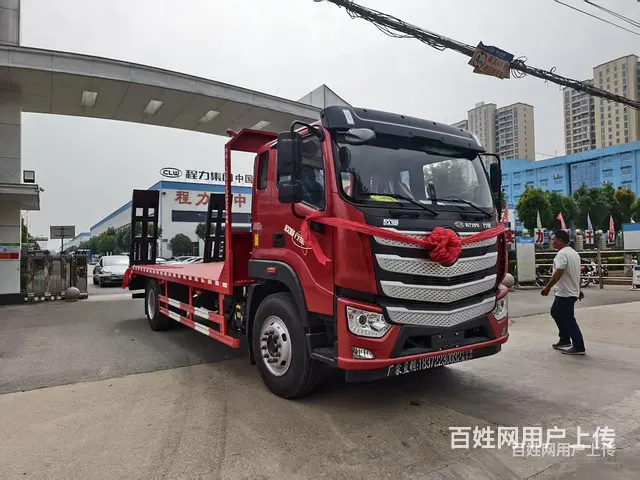 徐州新款福田欧曼平板车 玉柴200马力拉150挖机拖车 - 图片 4