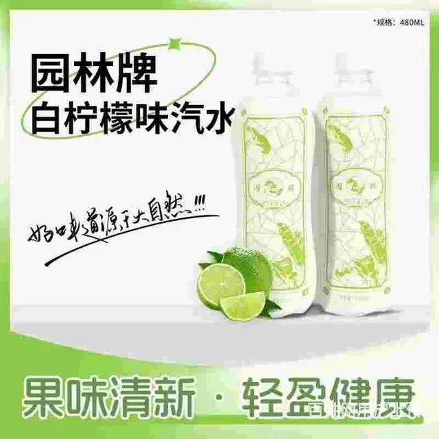 园林牌柠檬味汽水苏州口味汽水童年饮料 - 图片 2