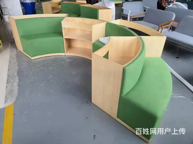书吧家具定制S型卡座图书馆阅读区家具书吧桌椅组合 - 图片 4